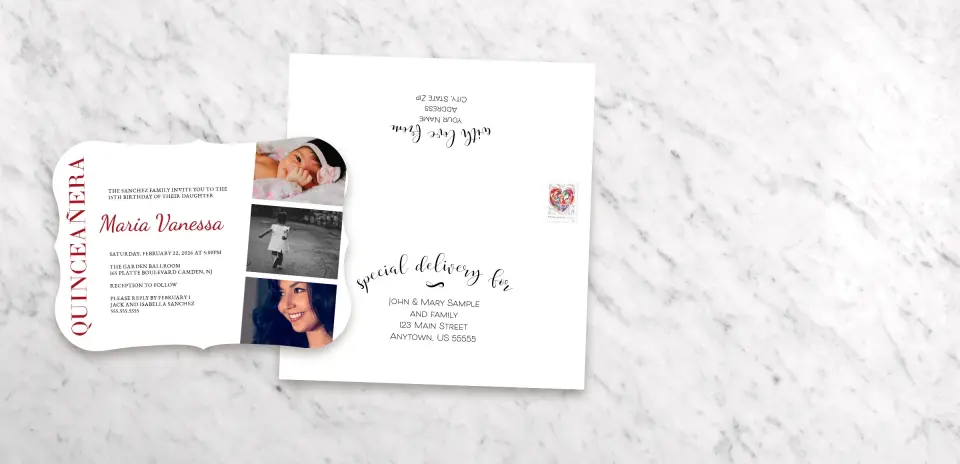 Save the Date Card with Optional Guest Addressing Service