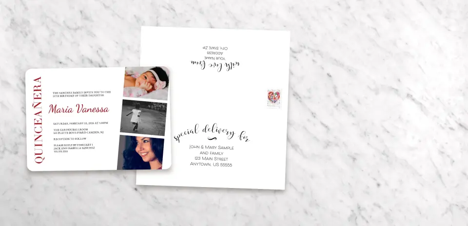 Save the Date Card with Optional Guest Addressing Service