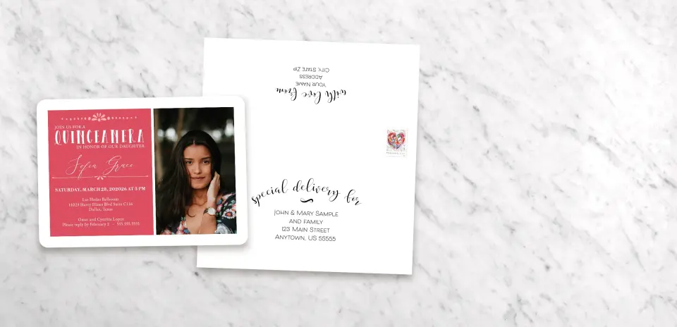 Save the Date Card with Optional Guest Addressing Service