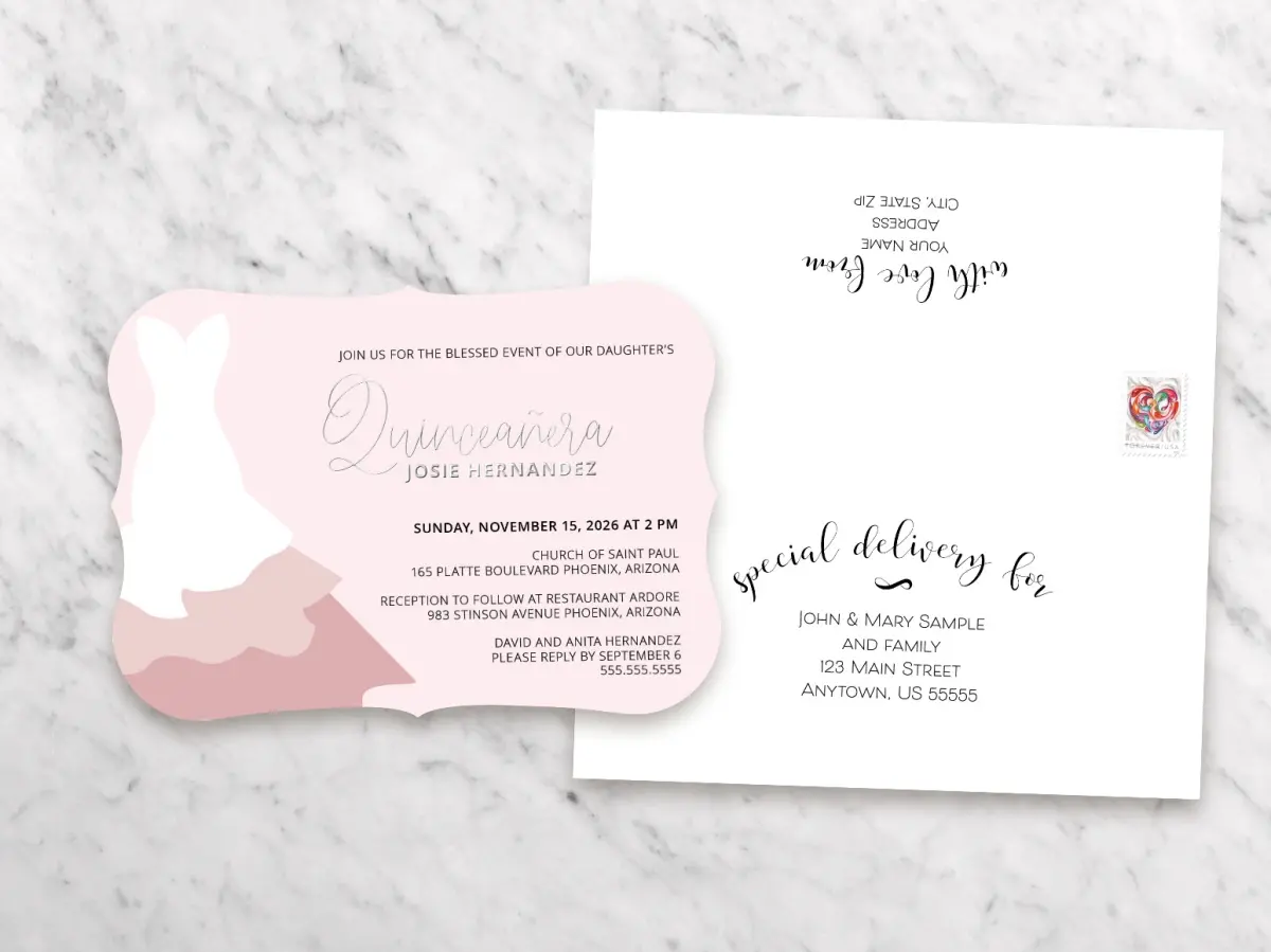 Save the Date Card with Optional Guest Addressing Service