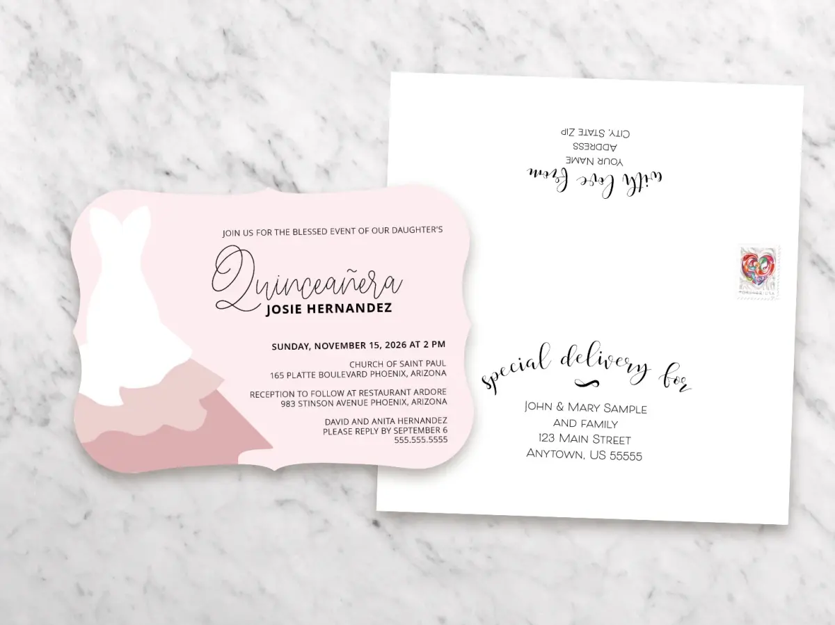 Save the Date Card with Optional Guest Addressing Service