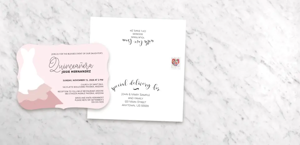 Save the Date Card with Optional Guest Addressing Service