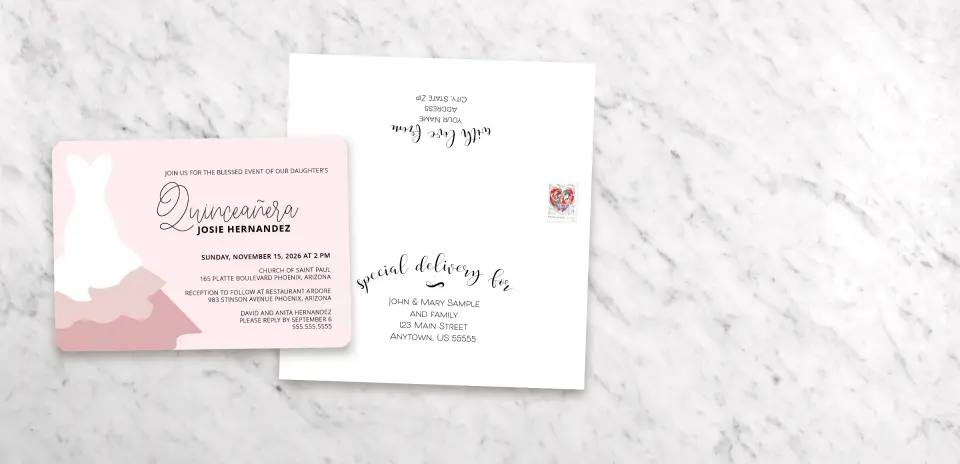 Save the Date Card with Optional Guest Addressing Service