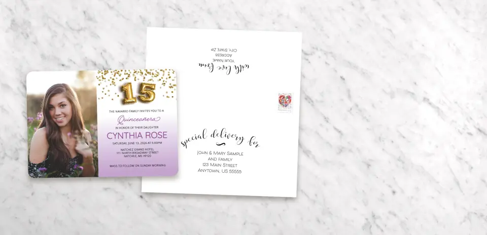 Save the Date Card with Optional Guest Addressing Service
