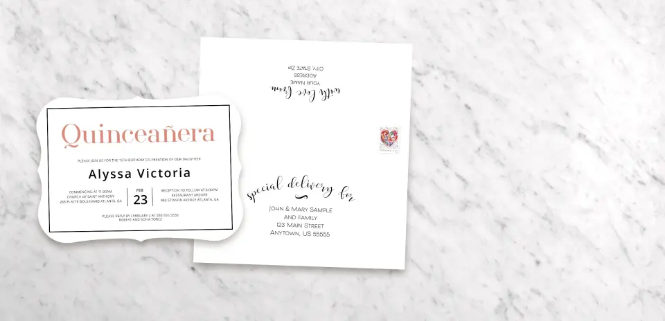 Save the Date Card with Optional Guest Addressing Service