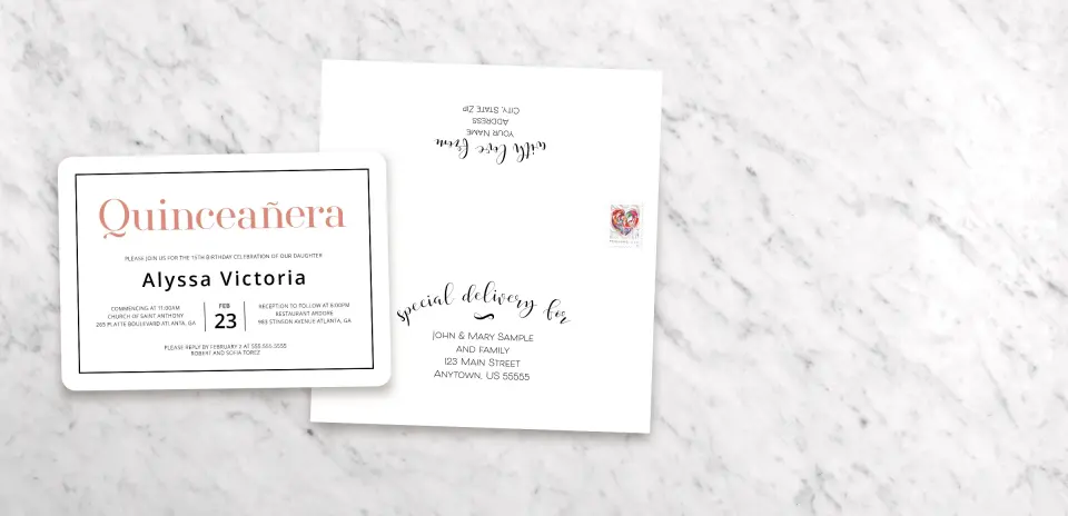 Save the Date Card with Optional Guest Addressing Service