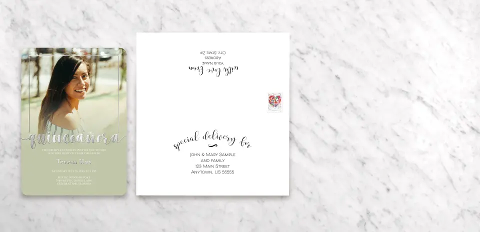 Save the Date Card with Optional Guest Addressing Service