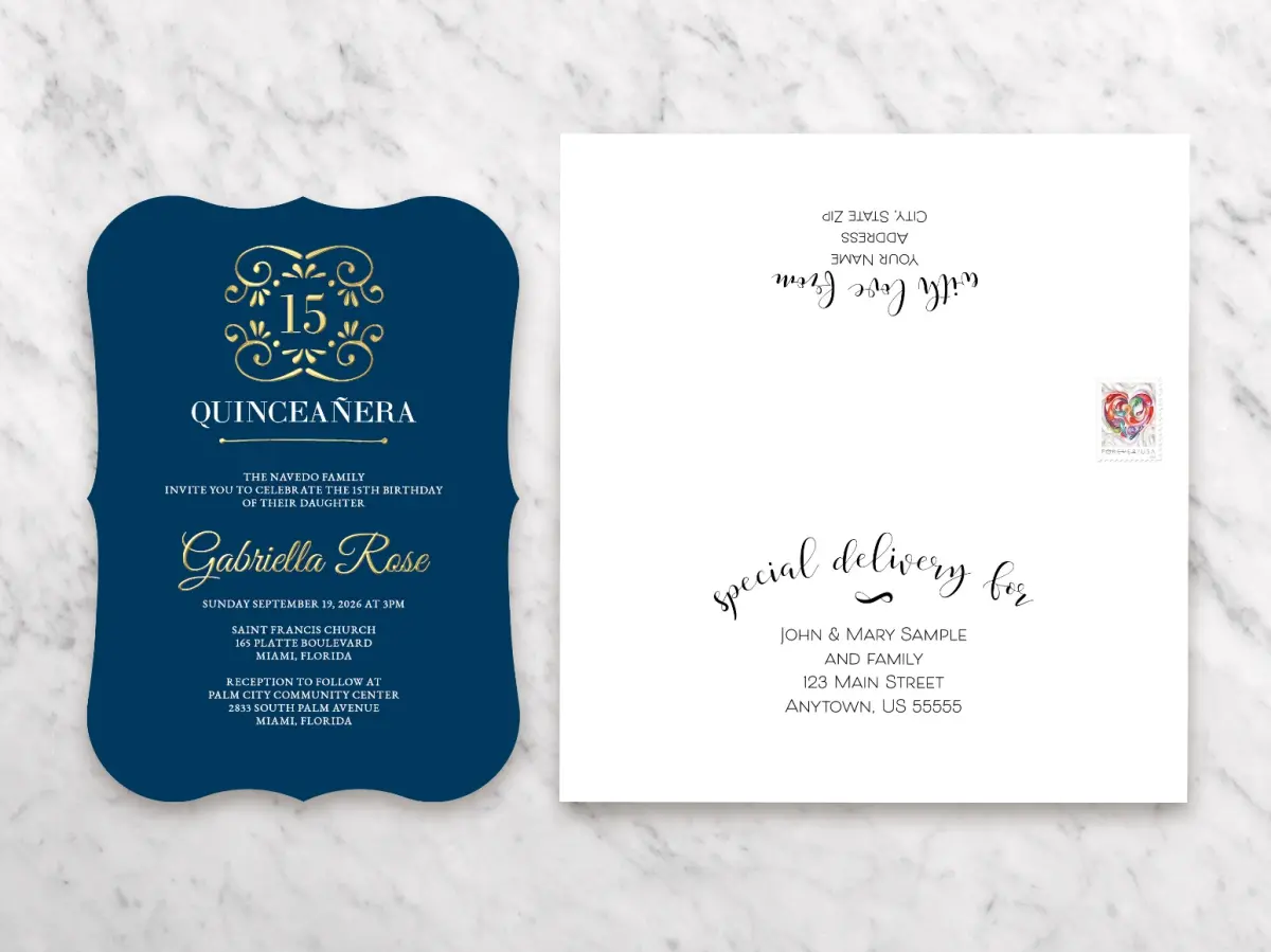 Save the Date Card with Optional Guest Addressing Service