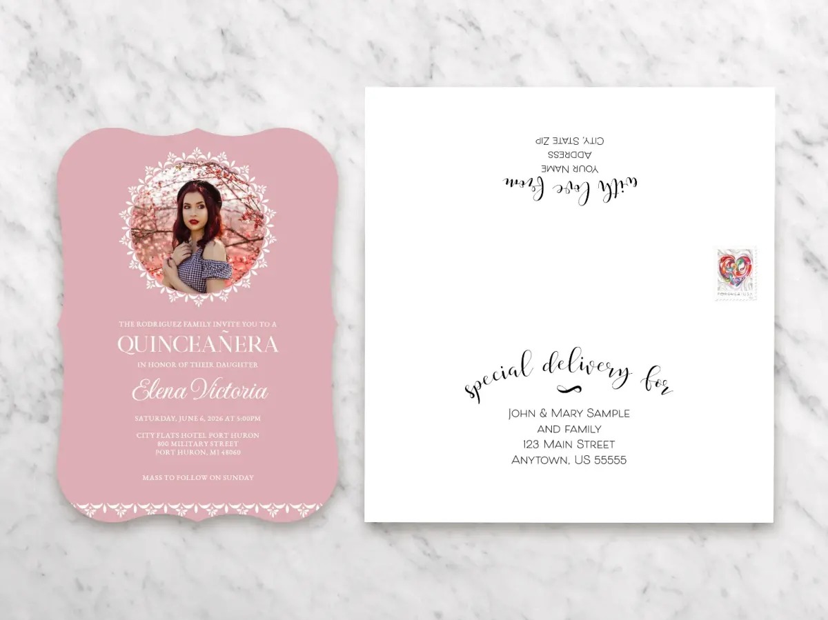 Save the Date Card with Optional Guest Addressing Service