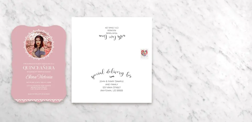 Save the Date Card with Optional Guest Addressing Service