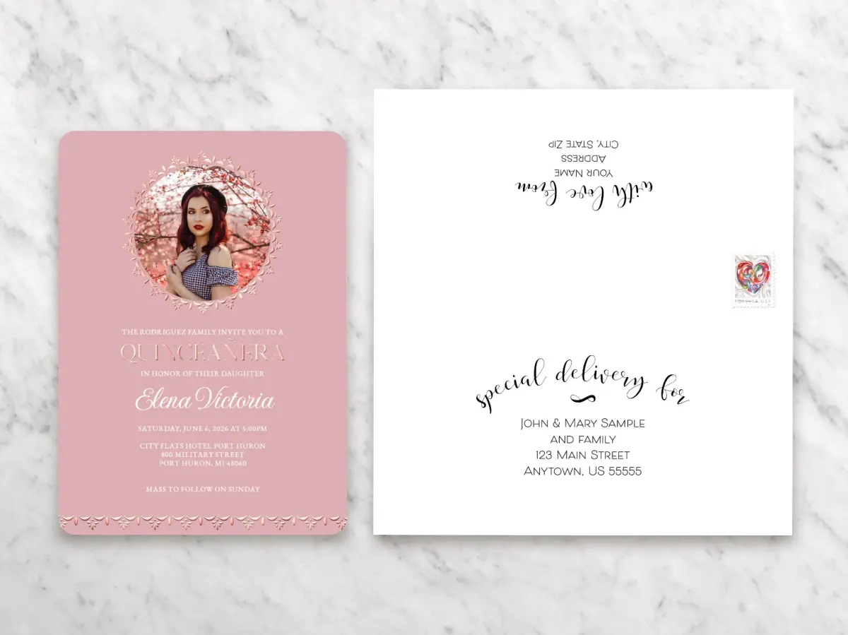 Save the Date Card with Optional Guest Addressing Service