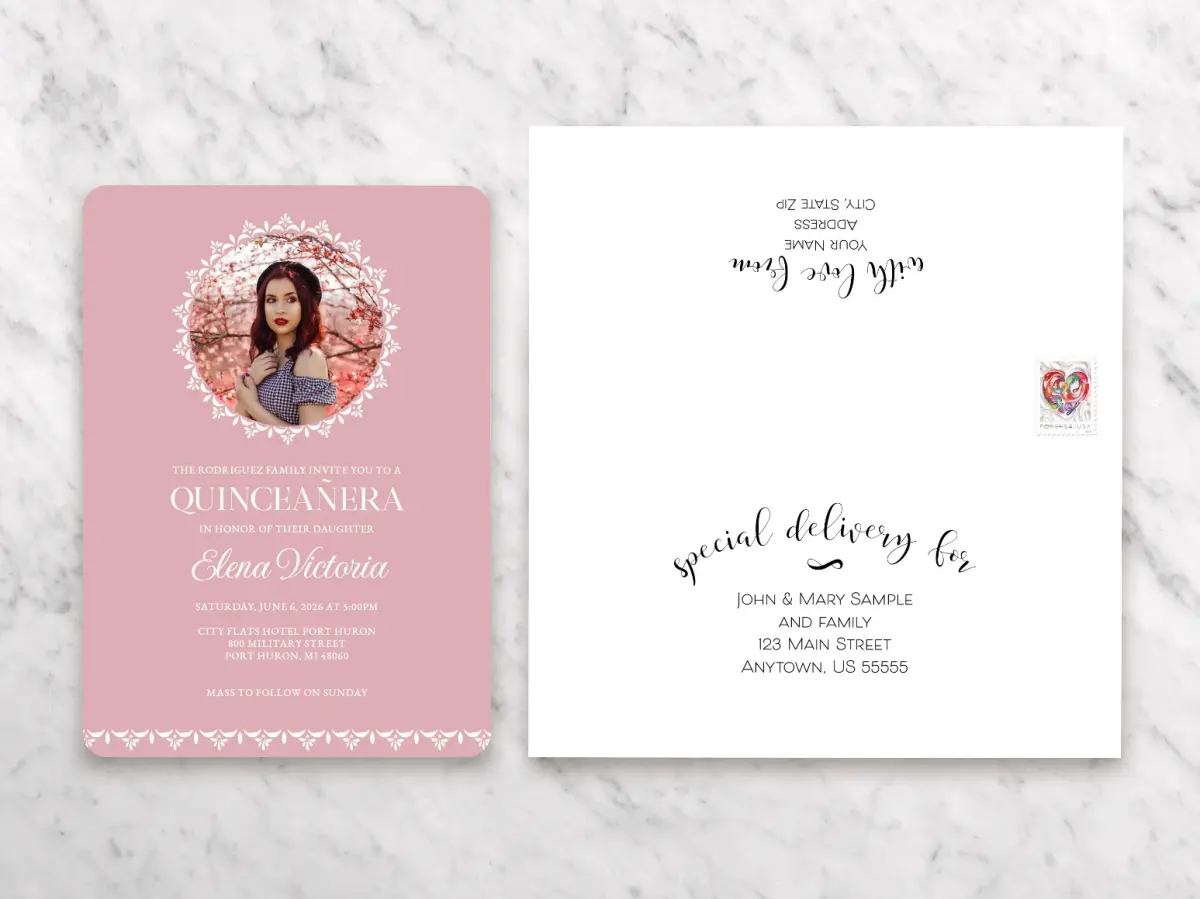 Save the Date Card with Optional Guest Addressing Service