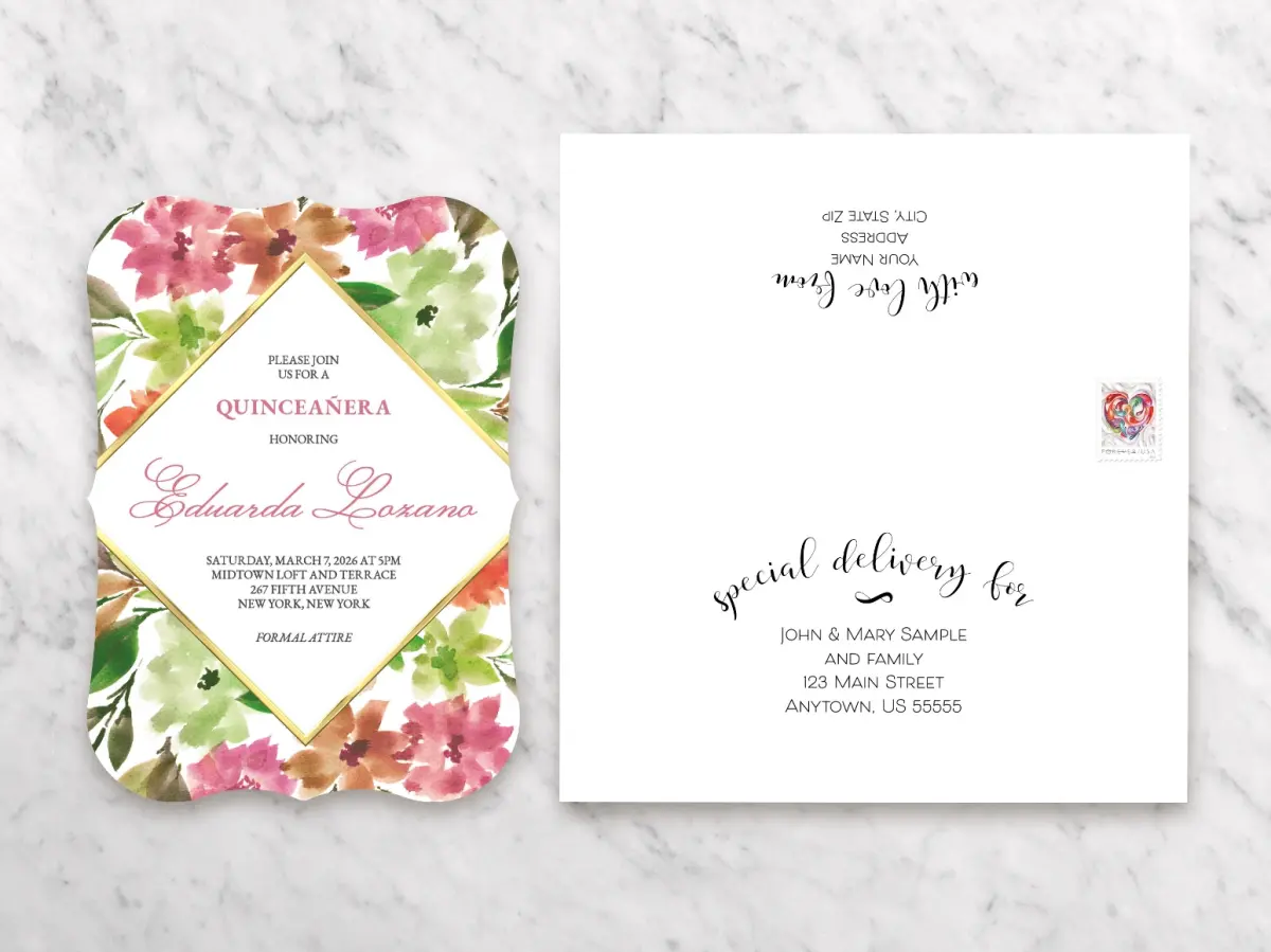 Save the Date Card with Optional Guest Addressing Service