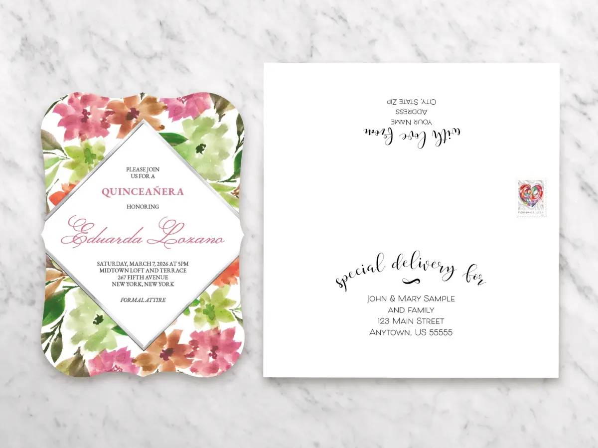 Save the Date Card with Optional Guest Addressing Service