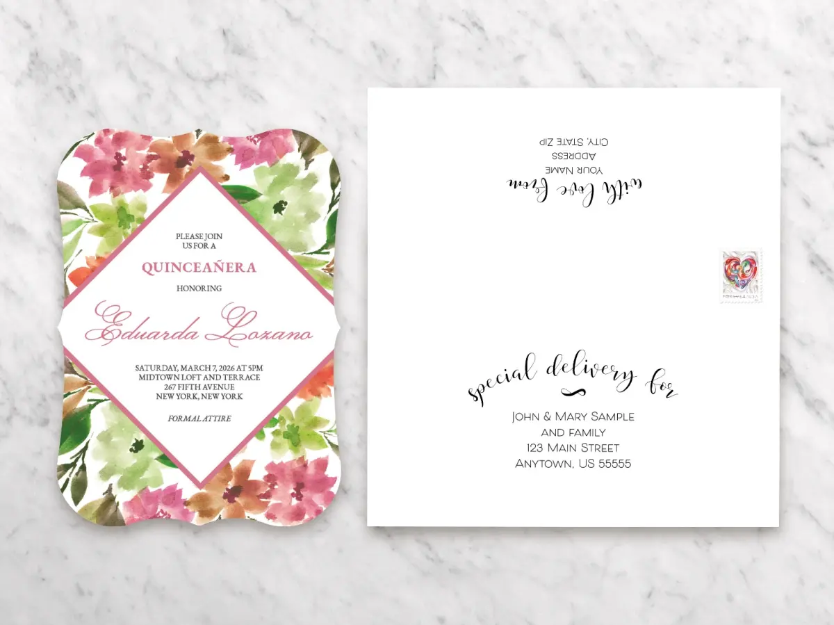 Save the Date Card with Optional Guest Addressing Service
