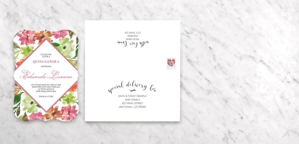 Save the Date Card with Optional Guest Addressing Service