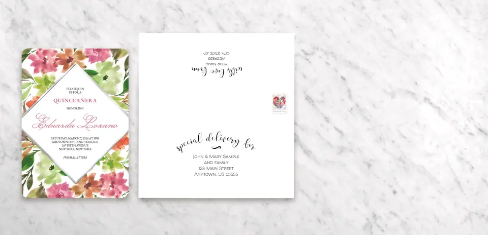 Save the Date Card with Optional Guest Addressing Service