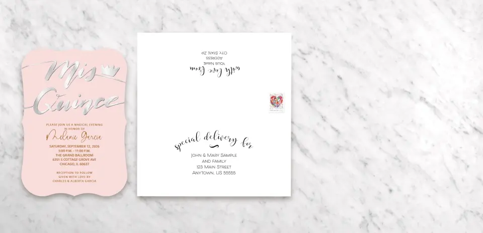 Save the Date Card with Optional Guest Addressing Service