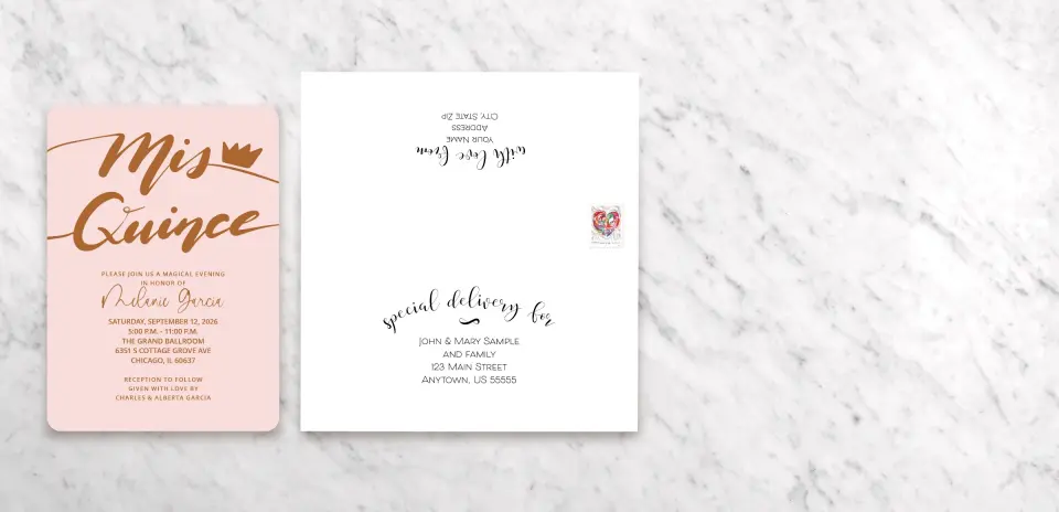 Save the Date Card with Optional Guest Addressing Service