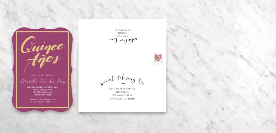 Save the Date Card with Optional Guest Addressing Service