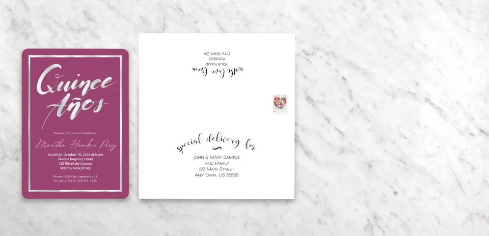 Save the Date Card with Optional Guest Addressing Service
