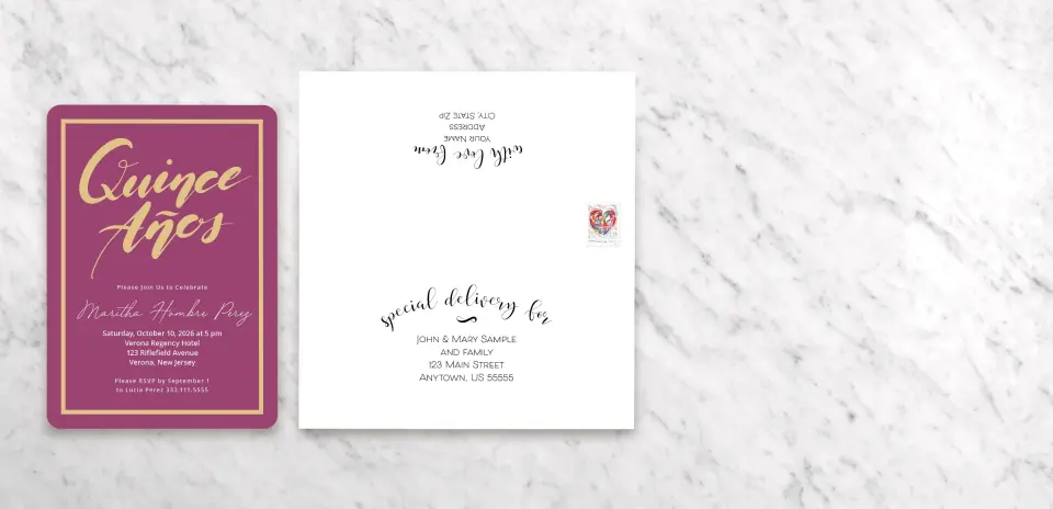 Save the Date Card with Optional Guest Addressing Service