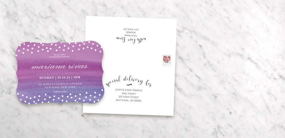 Save the Date Card with Optional Guest Addressing Service