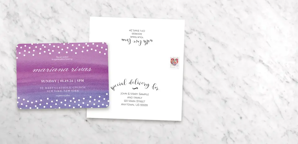 Save the Date Card with Optional Guest Addressing Service