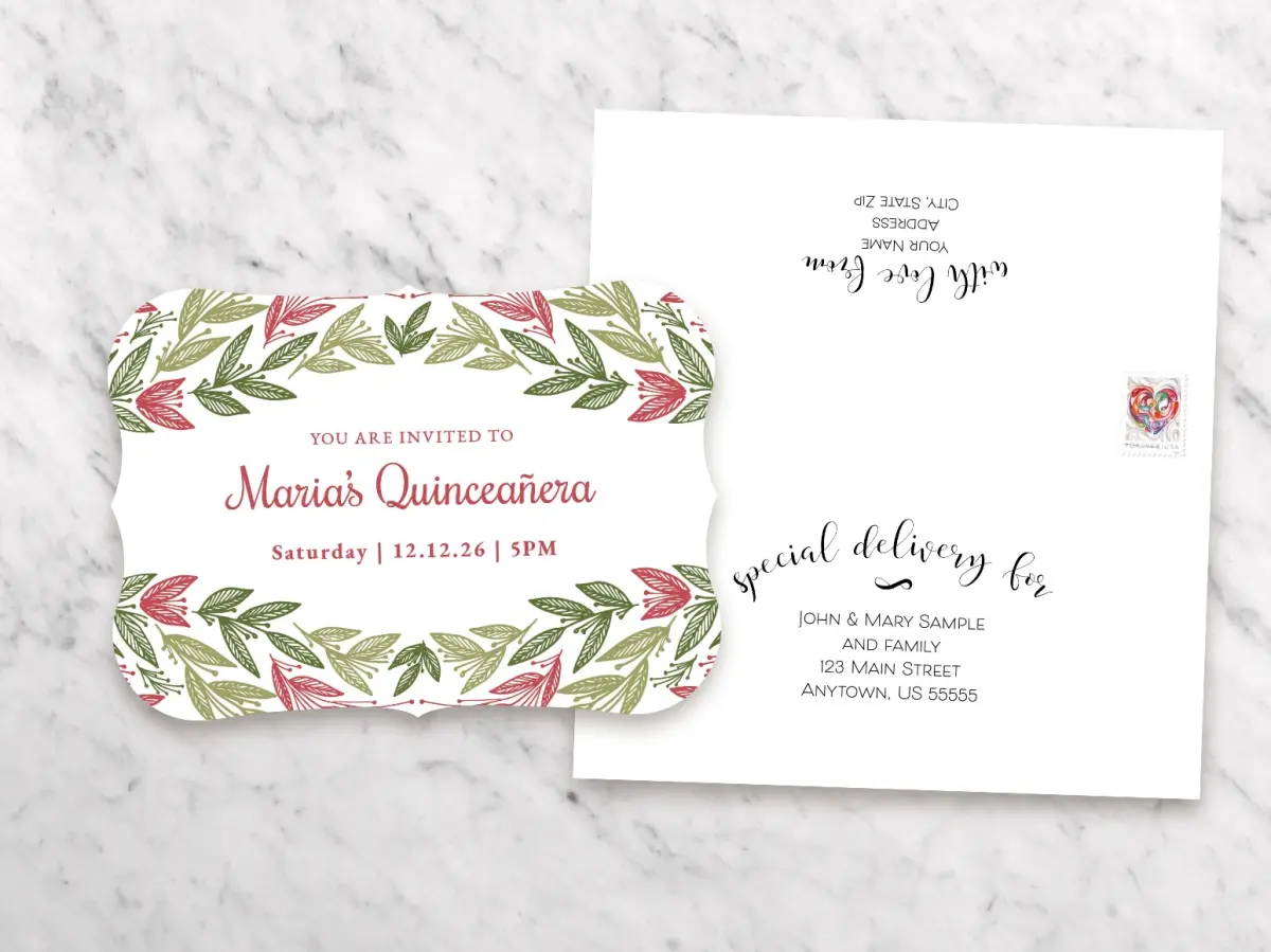 Save the Date Card with Optional Guest Addressing Service