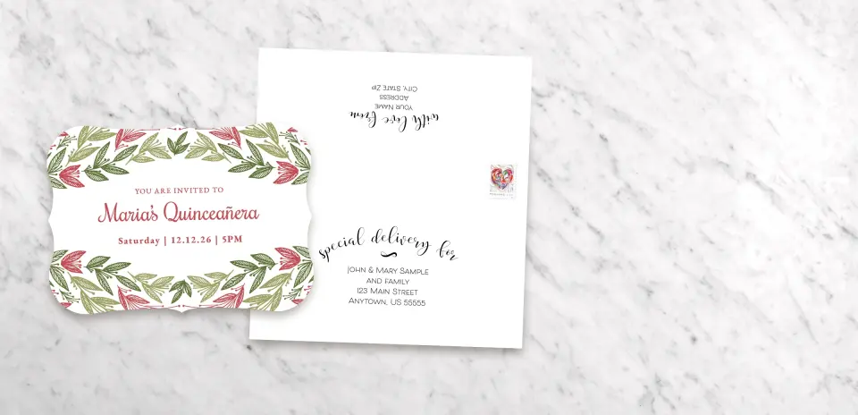 Save the Date Card with Optional Guest Addressing Service