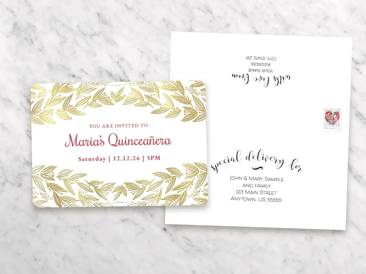 Save the Date Card with Optional Guest Addressing Service
