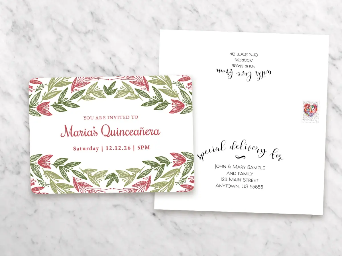 Save the Date Card with Optional Guest Addressing Service