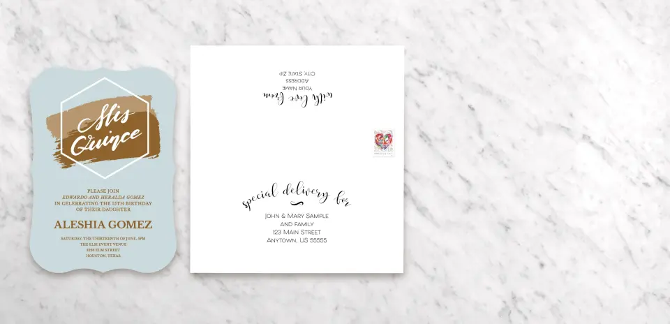 Save the Date Card with Optional Guest Addressing Service