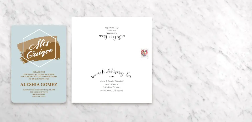 Save the Date Card with Optional Guest Addressing Service