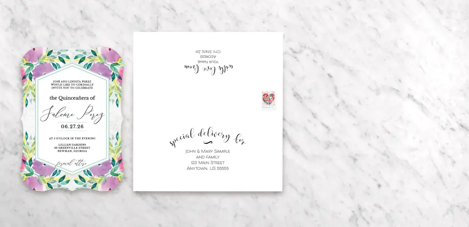 Save the Date Card with Optional Guest Addressing Service
