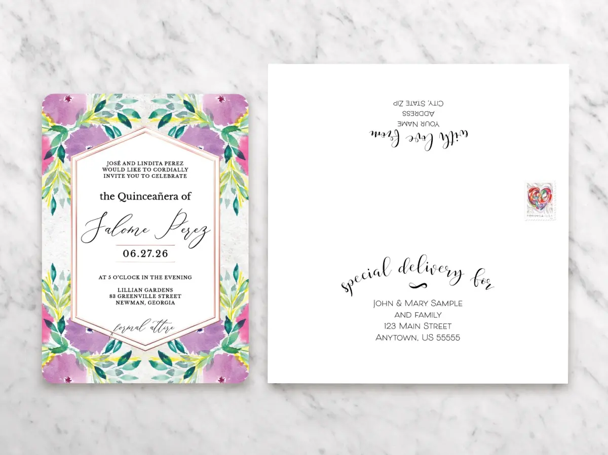 Save the Date Card with Optional Guest Addressing Service