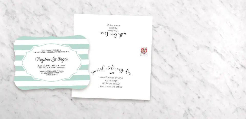 Save the Date Card with Optional Guest Addressing Service