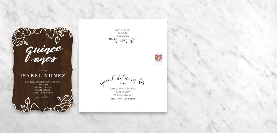 Save the Date Card with Optional Guest Addressing Service