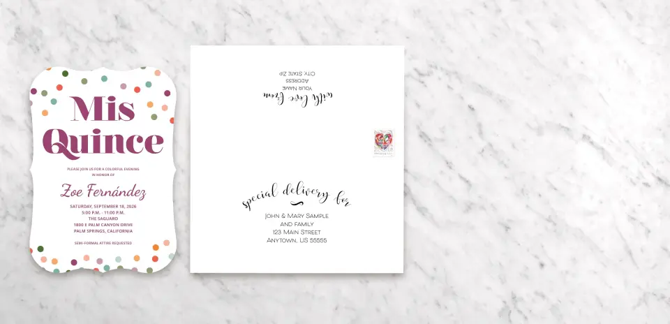 Save the Date Card with Optional Guest Addressing Service