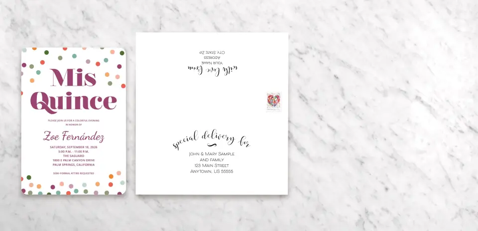 Save the Date Card with Optional Guest Addressing Service
