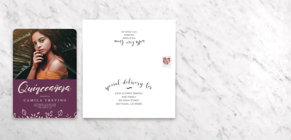 Save the Date Card with Optional Guest Addressing Service