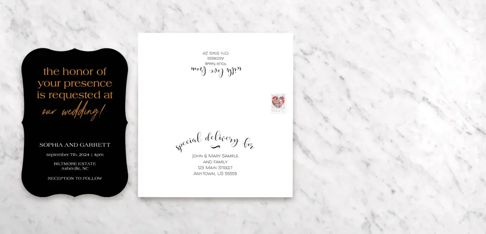 Save the Date Card with Optional Guest Addressing Service