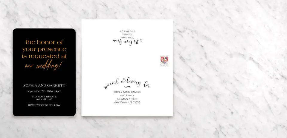 Save the Date Card with Optional Guest Addressing Service