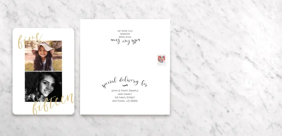 Save the Date Card with Optional Guest Addressing Service