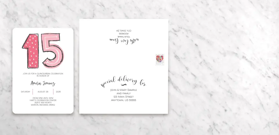 Save the Date Card with Optional Guest Addressing Service
