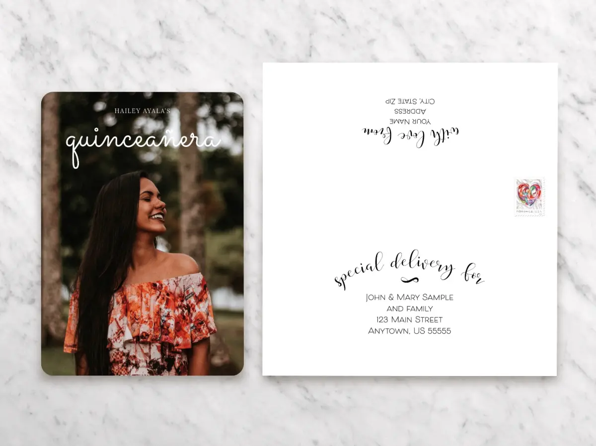 Save the Date Card with Optional Guest Addressing Service