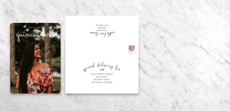 Save the Date Card with Optional Guest Addressing Service