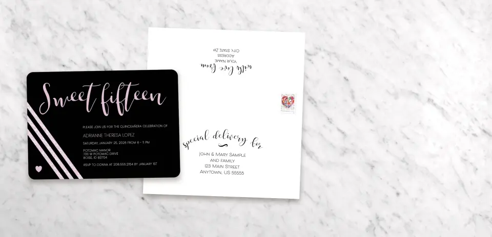 Save the Date Card with Optional Guest Addressing Service