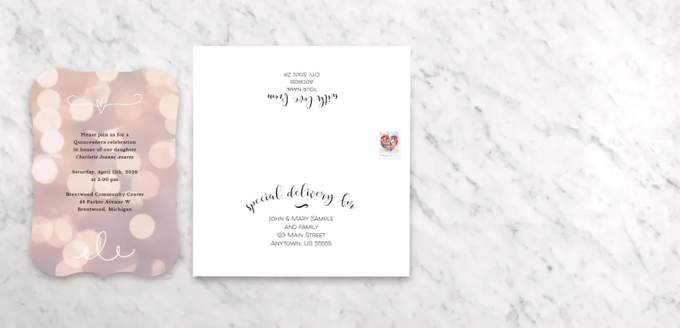 Save the Date Card with Optional Guest Addressing Service