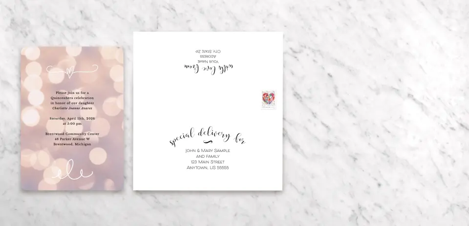 Save the Date Card with Optional Guest Addressing Service